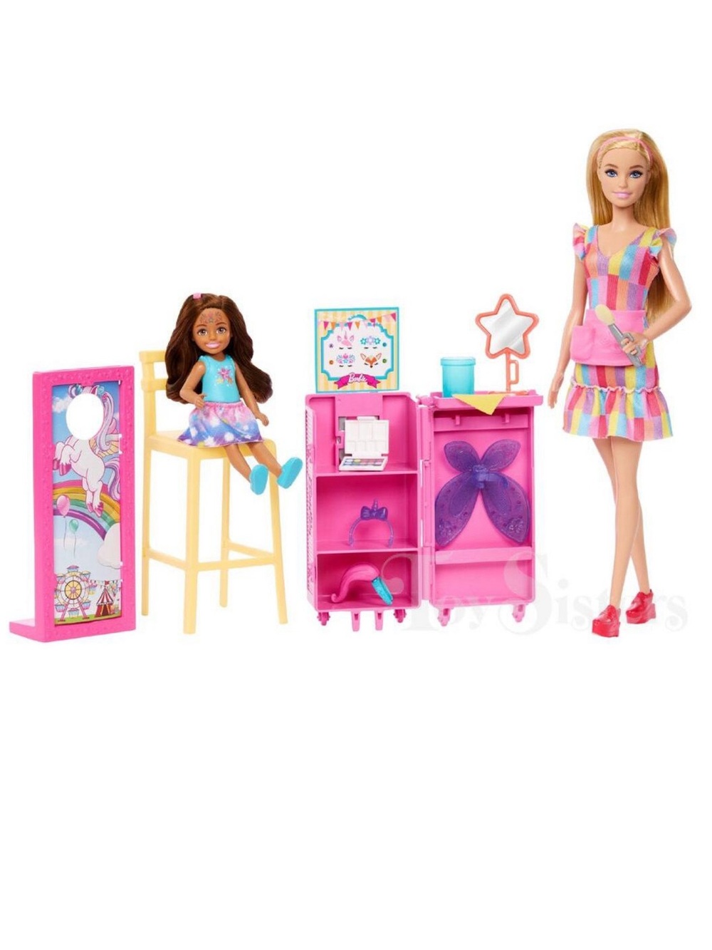 Barbie Day at the Fair Carnival Playset 2 Dolls + Color Change Face Paint 🎨 NEW